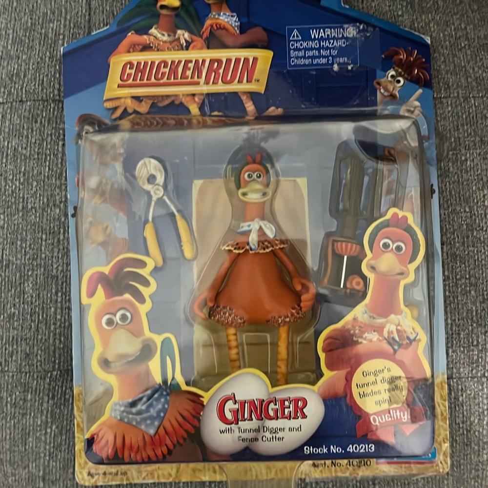 Chicken Run - Ginger with tunnel, digger, fence cutter playset DreamWorks 2000